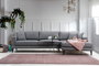 Atelier Del Sofa Sofá Cama Esquinero Derecho Nordic Corner L3+Chl Gris Oscuro 303x160 cm